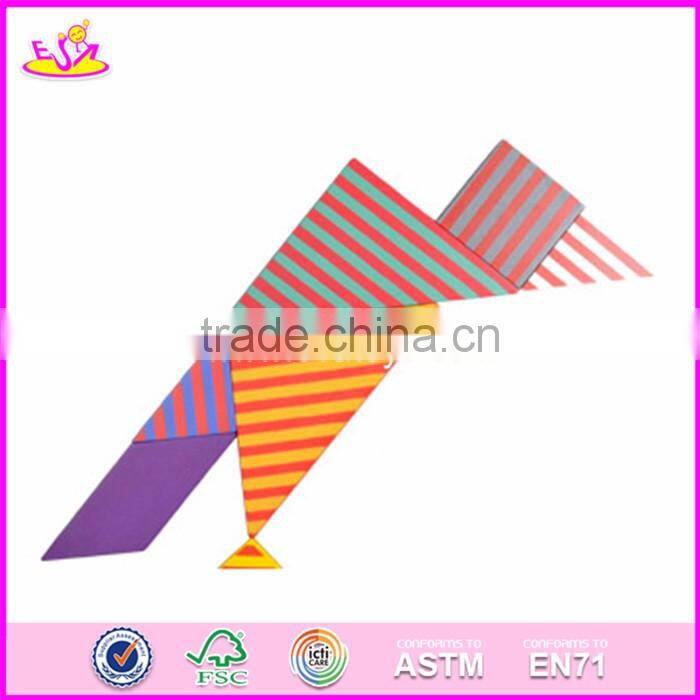 2017 New design kids brain teaser wooden puzzle tangram W11D004