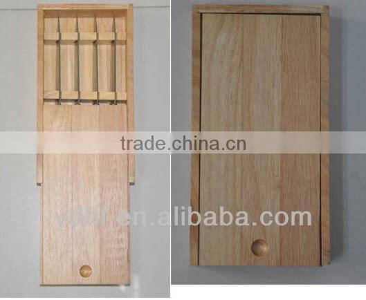 High quality 4PCS steak knife set with rubber wood stored box