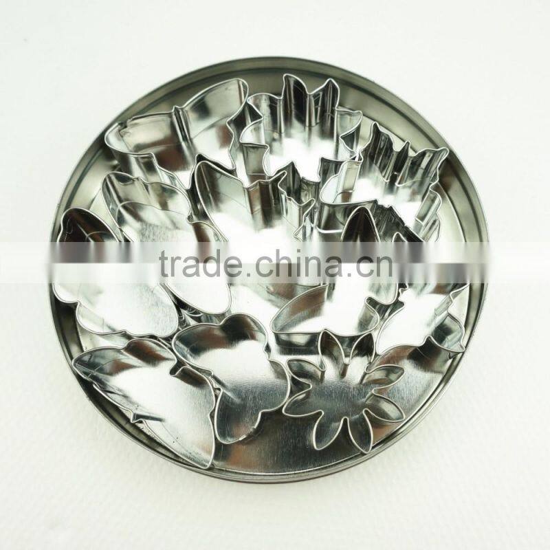 47094 11pcs flowers and butterfly stainless steel cookie cutter set