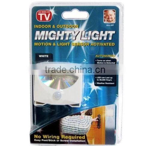 2016 popular 3 LED Activated Motion Sensor Indoor Outdoor Night light MIGHTY LIGHT