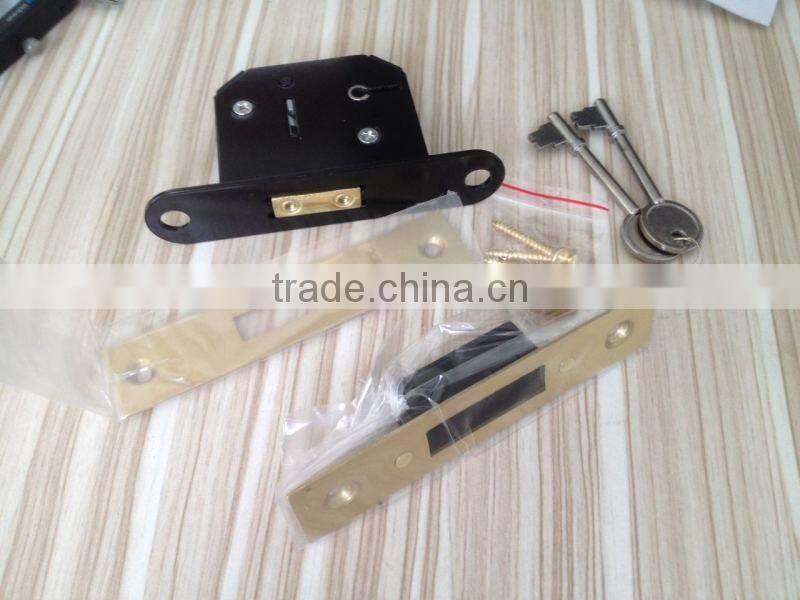 Europe hole flush pulls 3 lever Sliding Door Mortice dead Lock