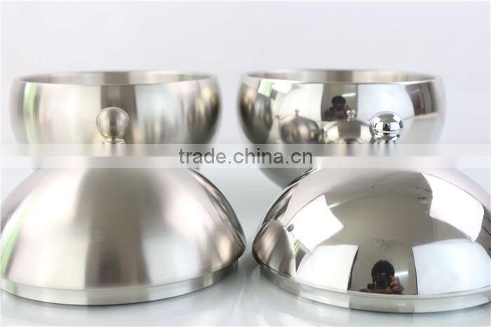 Spherical Stainless Steel Ice Bucket Ice Container With Lid