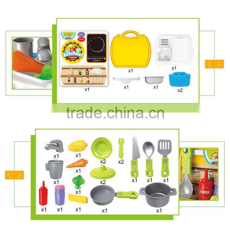 Best sale toy carry pretend play set cooking games children tableware