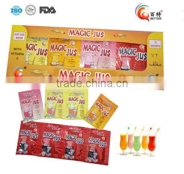 Halal Passed 5g in sachets Concentrade flavoured drink powder