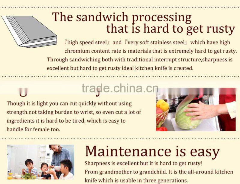 High quality dried seafood Deba,Yanagi knife with Traditional made in Japan