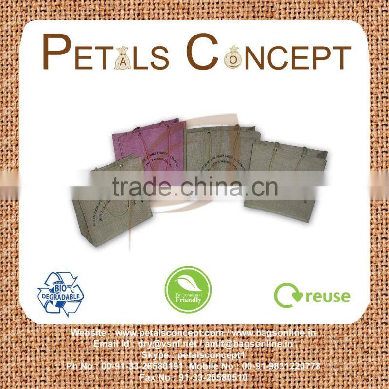 Custom jute promotional gifts bags