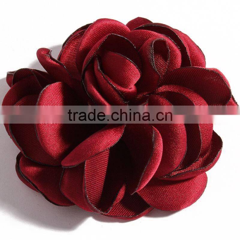 handmade singe fabric flower clip for kids hair accessories