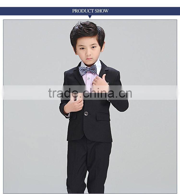 Bulk Stylish Design Black Kids Suit Include Coat And Pants
