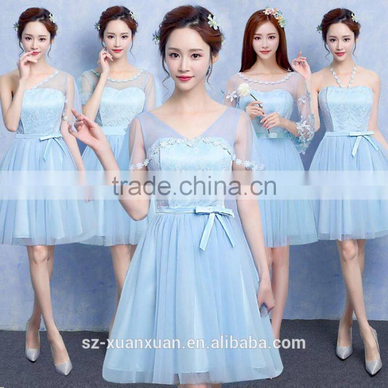 2016 wedding bridesmaid's gown white evening dress for lady