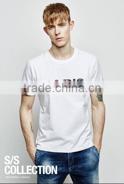Fashion EMB T- shirt Men's round neck T-shirt White color