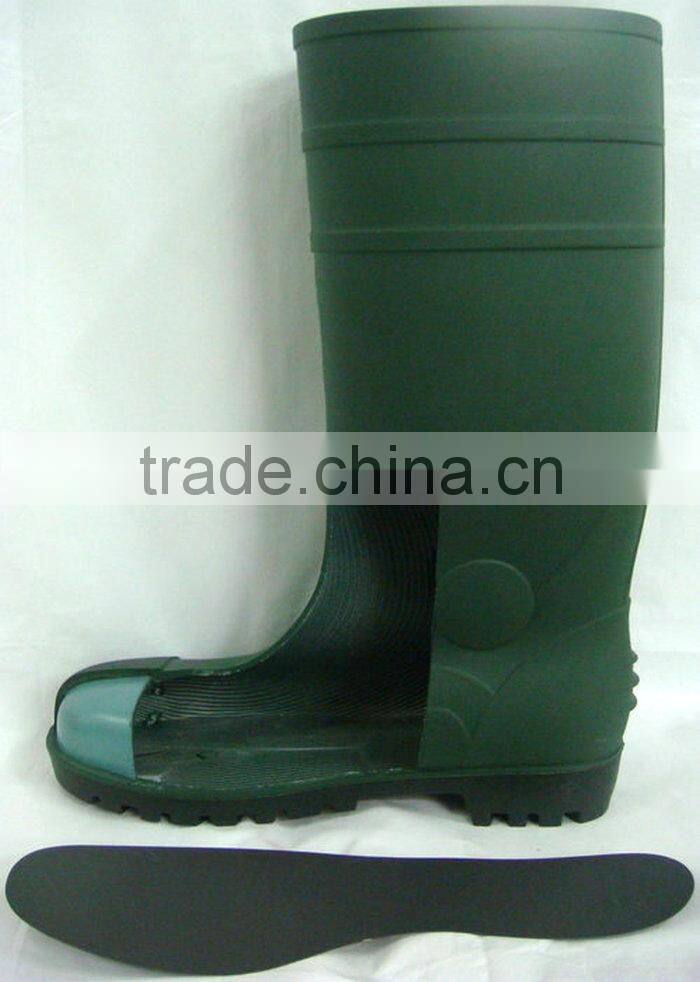 Comfortable PVC Waterproof Chemical Steel Toe Boots Wholesale