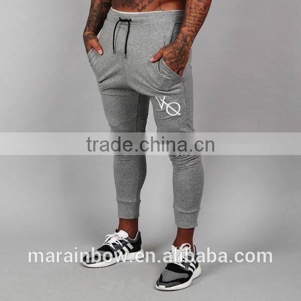 Ash Grey Tapered Bottoms Paneled Jogger Pants Custom Printed Men Joggers best selling training pants fitness clothing
