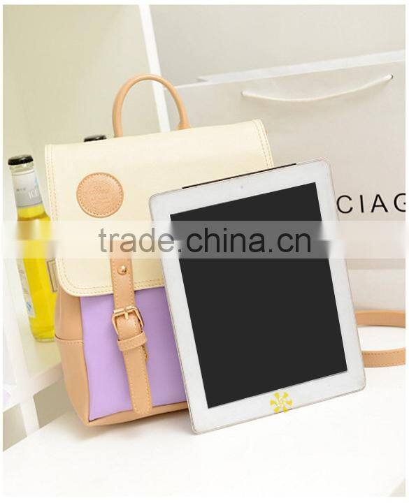 New Women's Retro College Sweet Shoulder Bag Synthetic Leather Backpack SV008057#