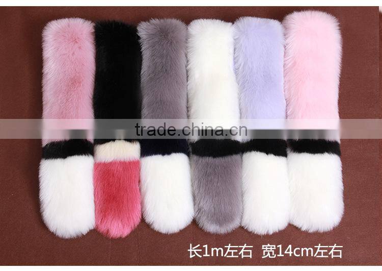 Colored Long Large Faux Fur Scarf Imitated Fox Fur Cape Winter Warm Fur Scarf