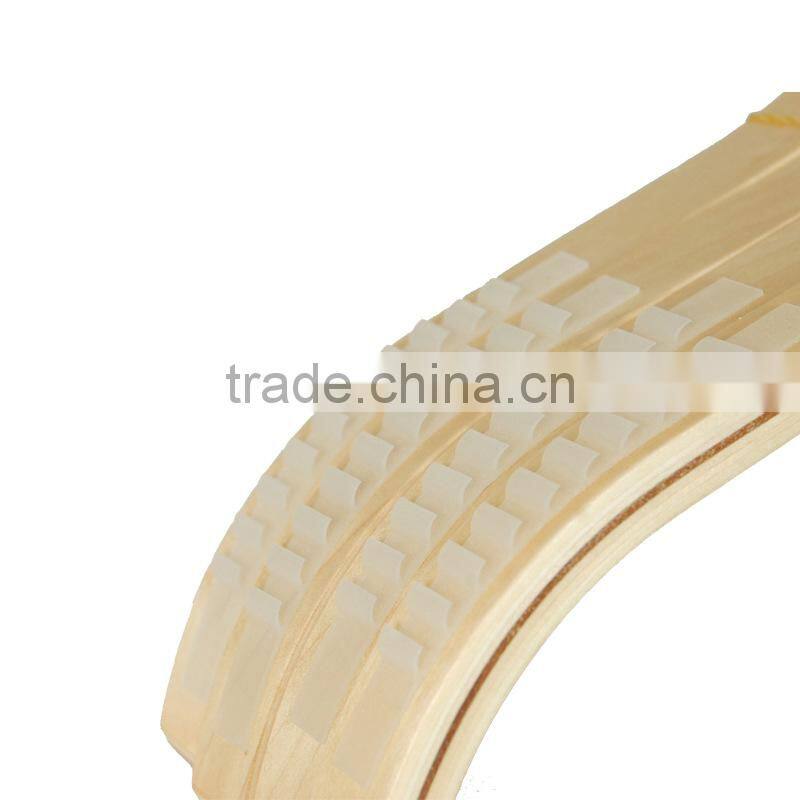 Hot selling walnut wood hanger with metal hooks scarfs tie and belt wood hanger