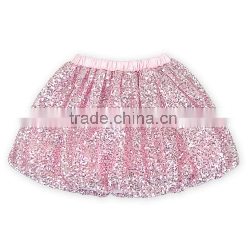 Bloomer Shorts Pom Pom Kids Short Skirts, Pink Sequin Baby Girls Summer Trousers Cheap for Sale