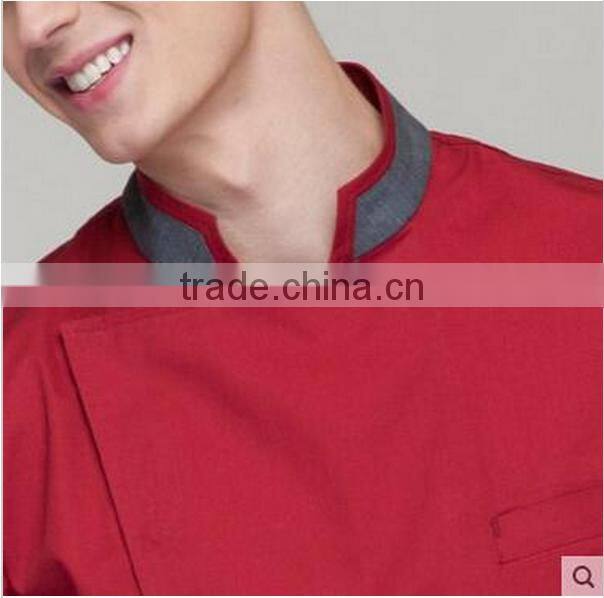 Juqian new fashion Man Chef's Short Sleeve Jacket Restaurant & Hotel Kitchen Chef Uniform colors