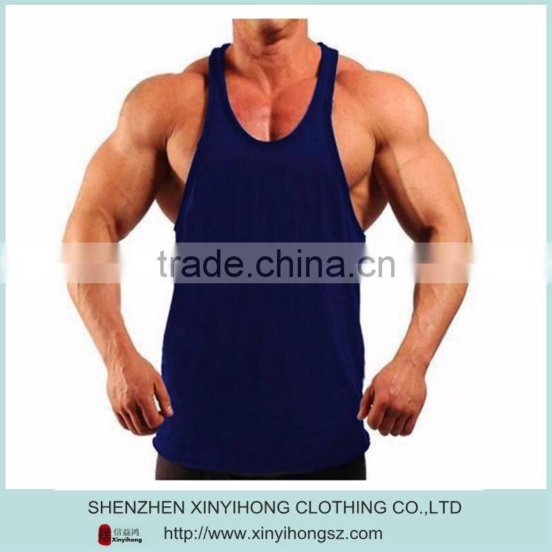 wholesale mens moisture wicking stringer tank top in any fabric