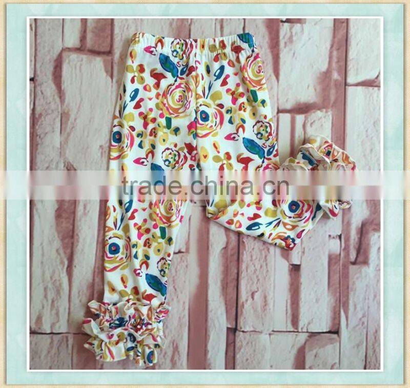 2017 Popular baby girls halloween ruffle pants kids clothes wholesale china garment factory supply baby leggings