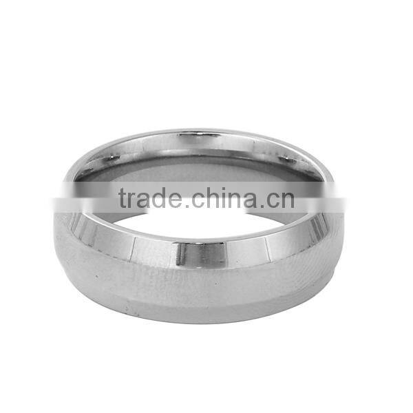 Stainless Steel Unadjustable Rings Silver Tone