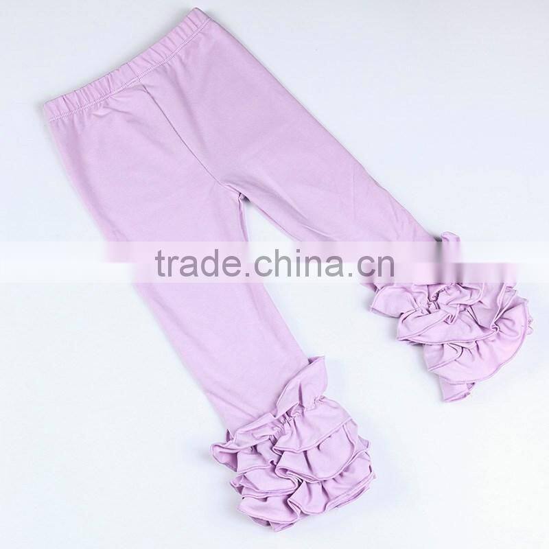 Hot Sale Kids Ruffle Bottom Pants Outfit 2016 Cute Newborn Girls Triple Ruffle Pants Wholesale