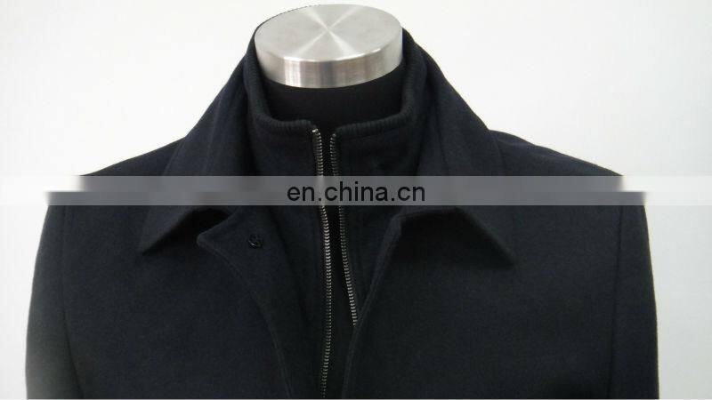 Black winter long mens trench coat