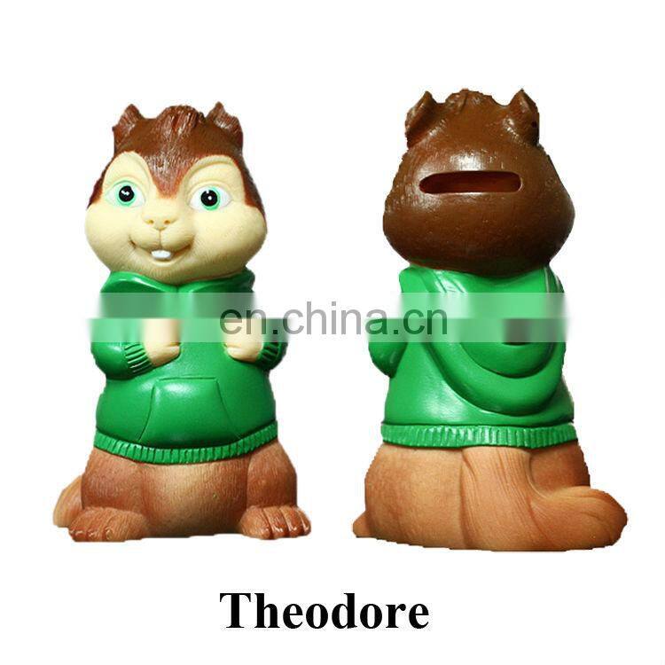 Cartoon style lovely chipmunks money bank