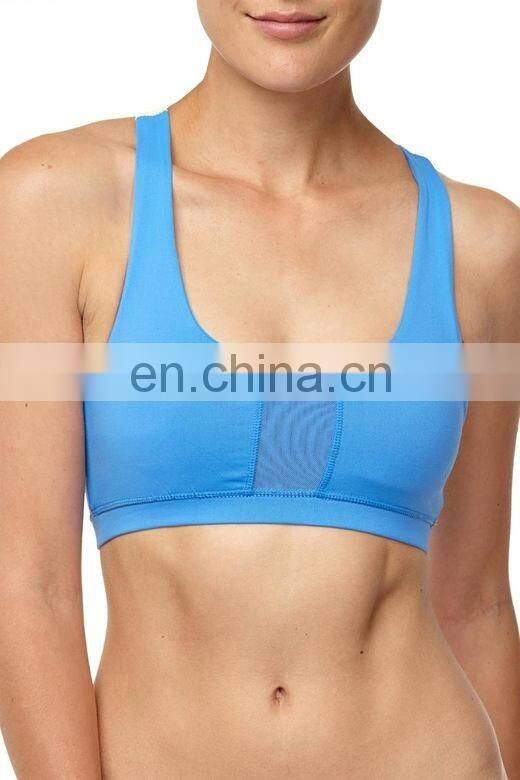 Yihao 2016 New Basic Sexy Active Solid Color Sports Yoga Running Wear Gym Bra Women Vest Crop Top