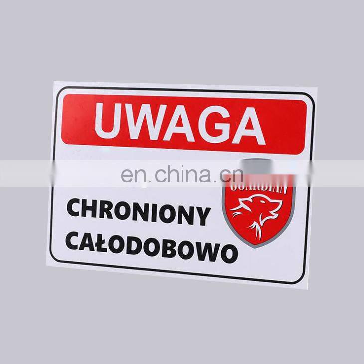 Professional OEM Factory Hanging Type Cheap Custom Metal Aluminum Printed Warning Yard Sign