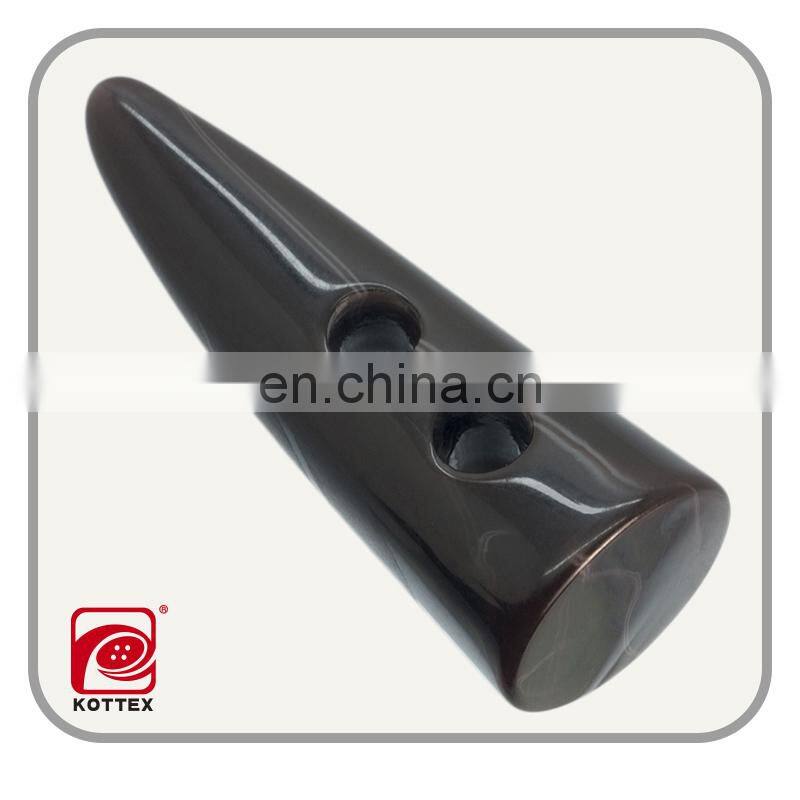 Factory plastic resin toggle button for coat, nickle free & lead free