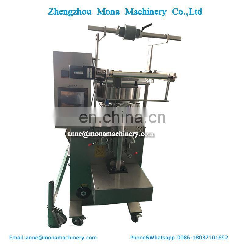Automatic snack food sugar packing and sealing machine/Automatic triangle bag snack granule packaging machine