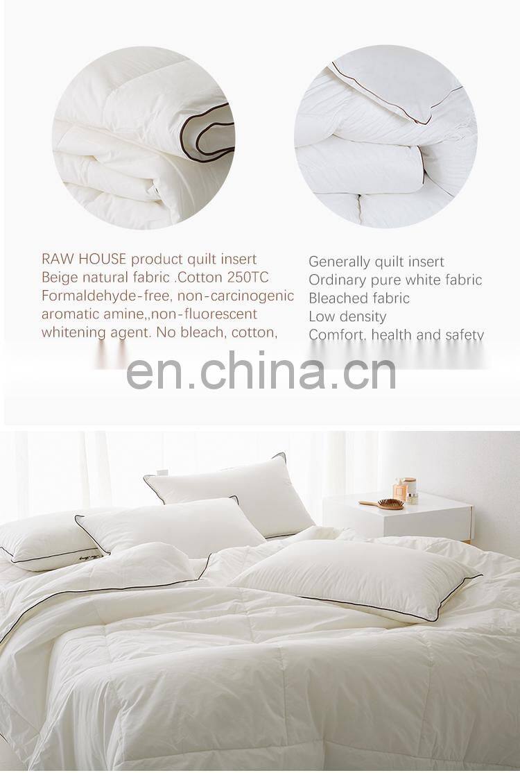 RAWHOUSE beige color cotton duvet Inner feather fabric quilt duvet insert