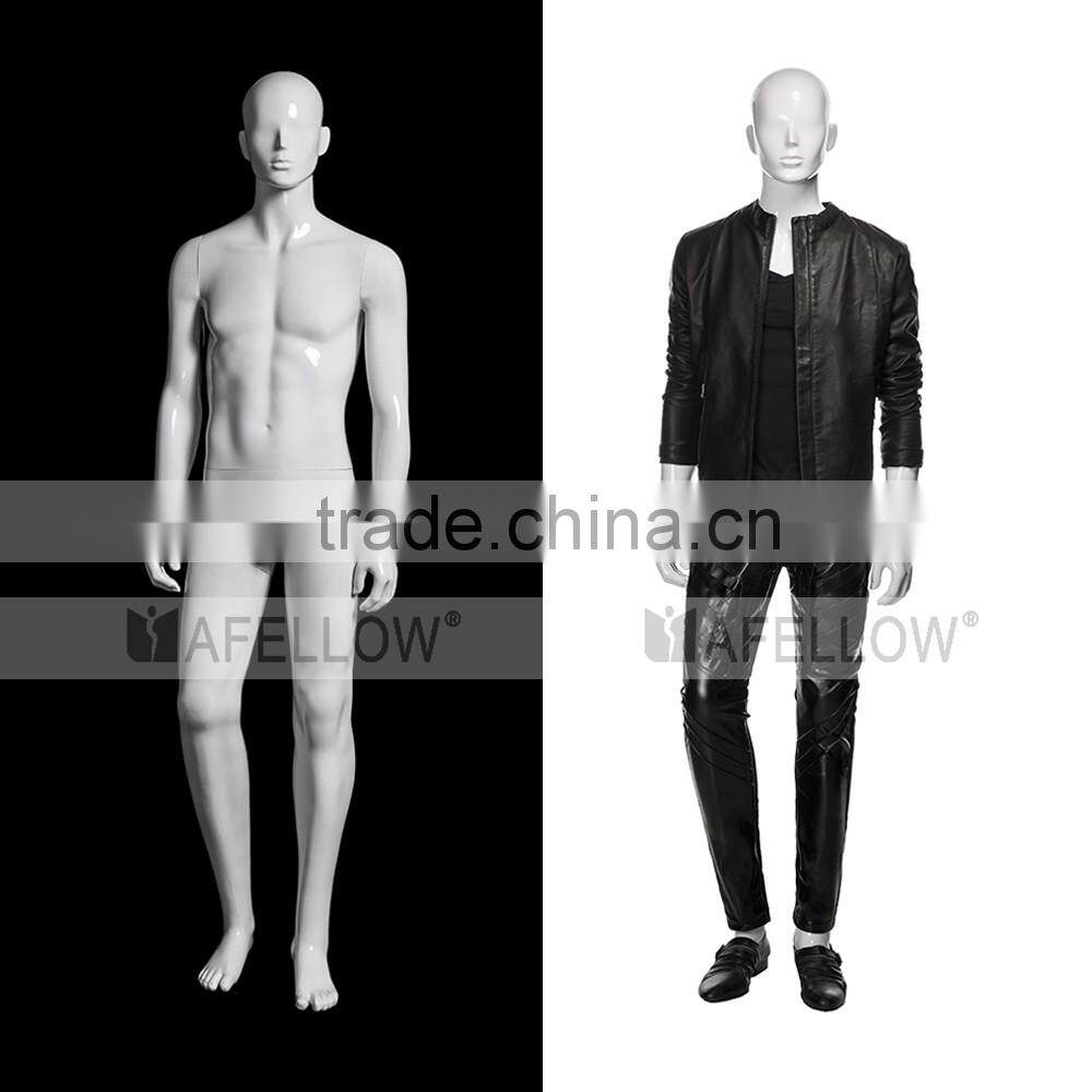 Plastic mannequin men cheaper model Abstract dummy mannequin YKM01(GLOSSY WHITE)