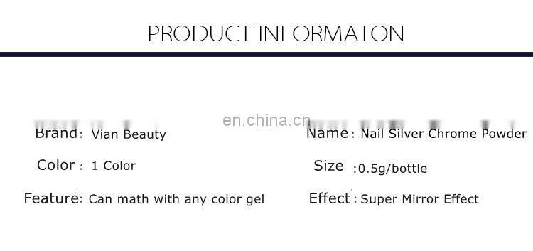 2018 New All Matched nail art glitter aurora Silver mirror chrome effect nail pigment powder coating