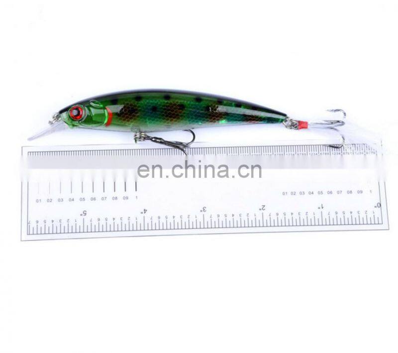 Hot Sale 11cm 13.4g ABS Plastic Fish Bait Fishing Minnow With Feather Hook