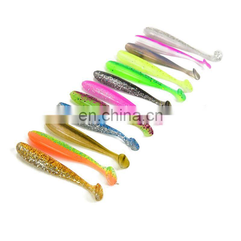 Amazon Hot 65mm/1.8g Wobblers Mandarin Fish Killer Two-Color Paddle Tail With Salt And Fishy Lure Soft Artificial Bait