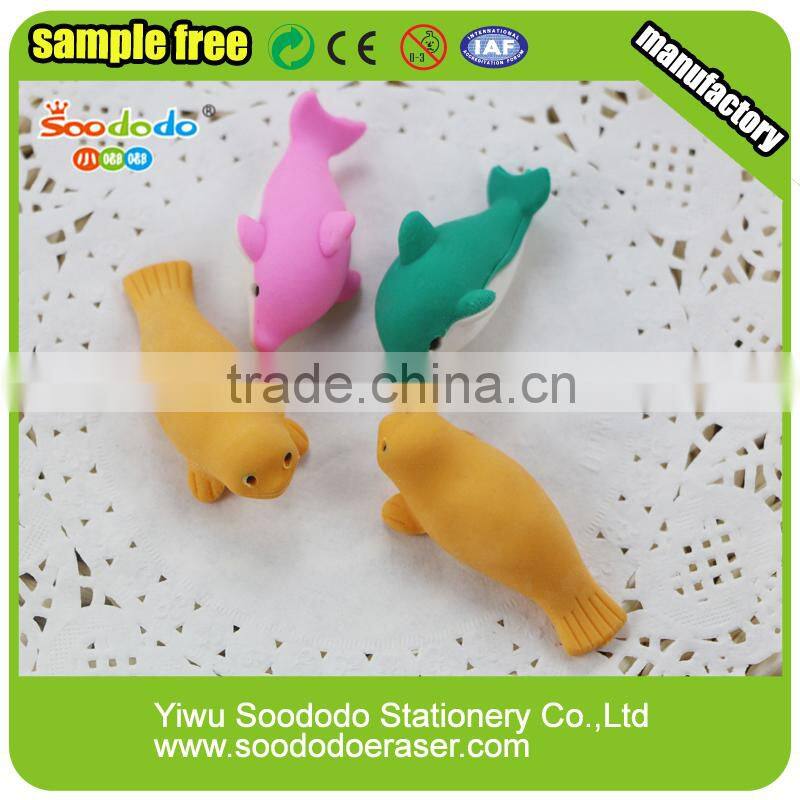 rubber 3d animal erasers cheap gifts for children