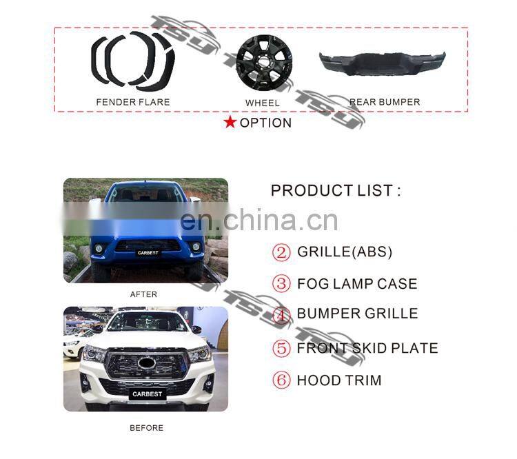 High Quality New Body Kit For Toyota Hilux Revo upgrade to Rocco 2018