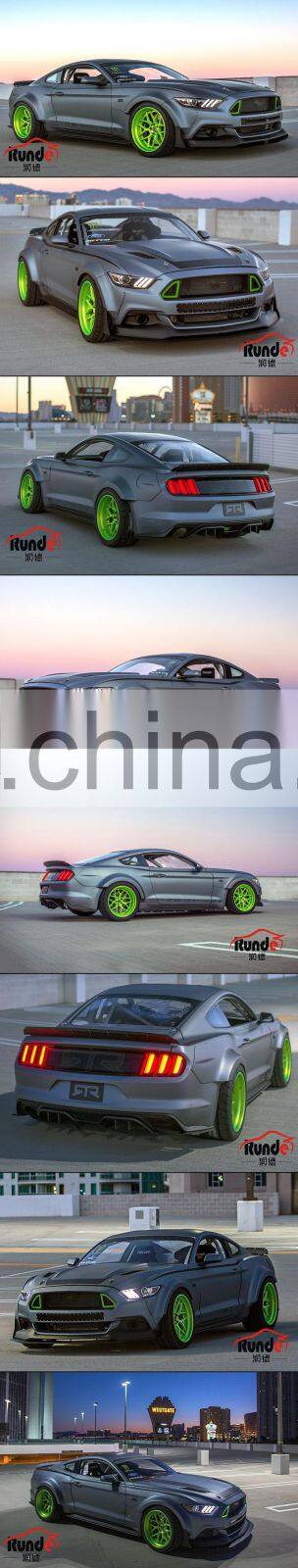 Runde Car Modification Body Parts Resin Material RTR Style For 2015-2017 Ford Mustang Wide Body Wheel Eyebrow Fender Body Kit