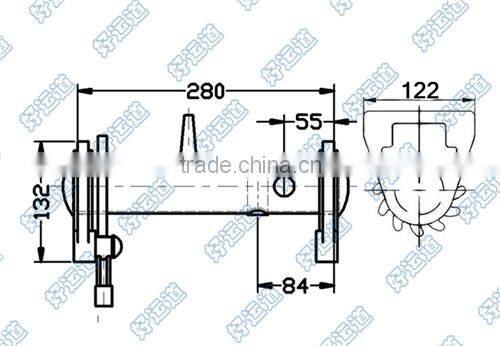 08149 Truck Hot sale Standard Double L Sliding Webbing Winch