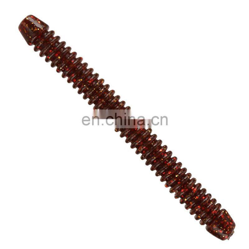 JOHNCOO Soft Lure 10.5cm 6.7g Plastic Maggot Worms Bass Fishing Lure Artificial Bait Wacky Fishing Lures