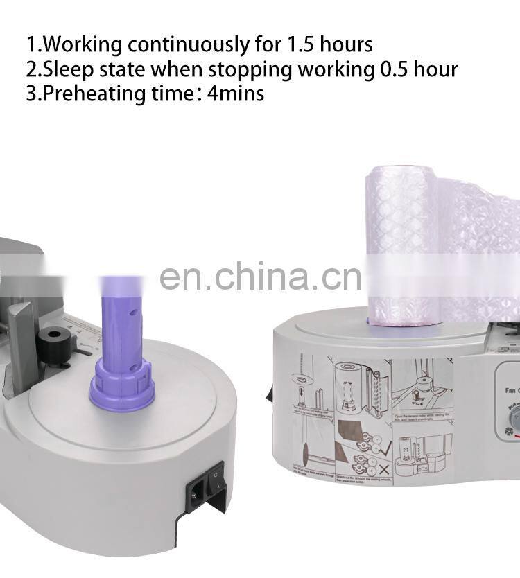Willing Industrial Air Bag Inflat Fill Bubble Filler Cushion Packing Product Air Pillow Cushion Fill Making Machine