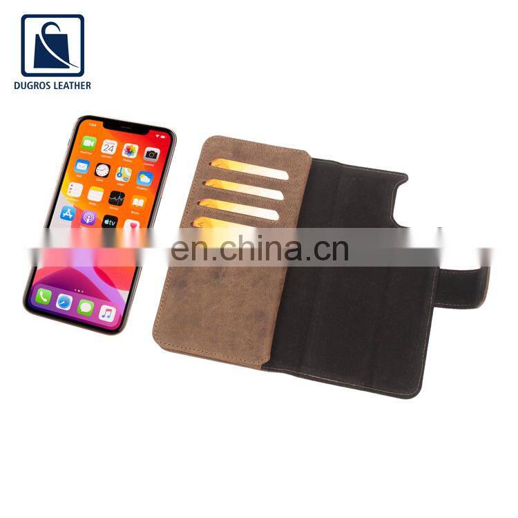 Reputed Exporter of Suede Lining Anthracite Fitting Eye Catching Pattern Genuine Leather Phone Mobile Case at Good Price