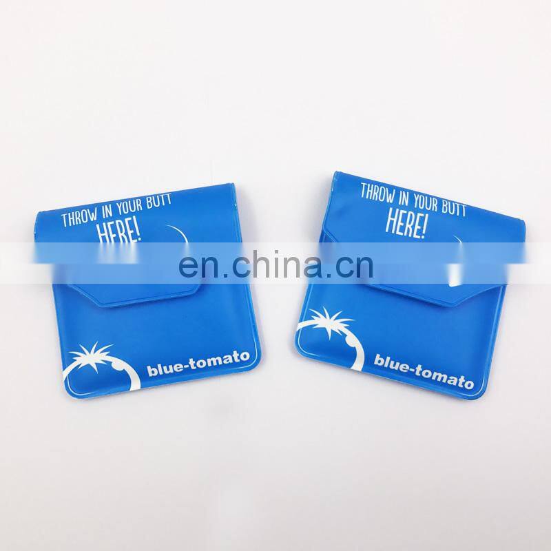Custom Logo Mini Travel Carry Ash Bag Disposable Aluminium Foil EVA PVC Pockets Ashtray Pouch