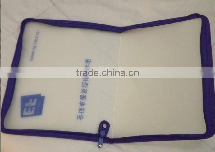 stationery manufacturer custom a4 size clear pvc bag with zipper RYX-ZB613
