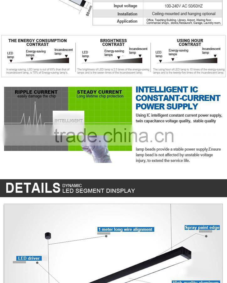 90x1200mm wall mounted led light for living room villa garage bar