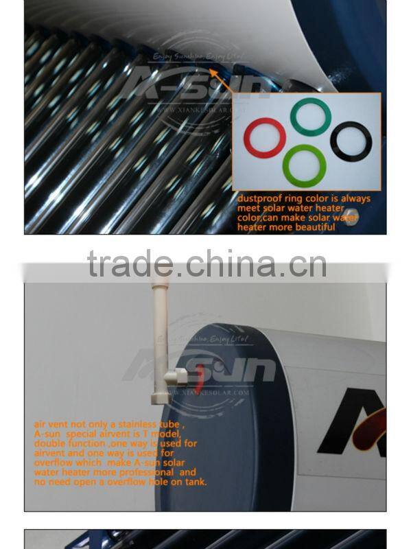 4Solar water heater system vaccum tube solar water heater compact solar water heater