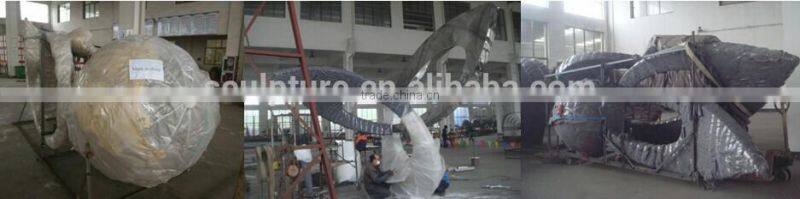 High quality outdoor garden sculpture supplier mirror polish finish could be customized stainless steel sculpture