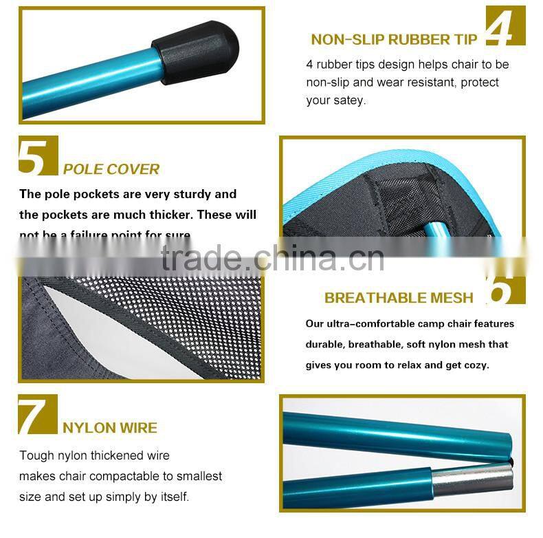 Lightweight 7075 Aluminum Folding 360 Swivel Camp Chair