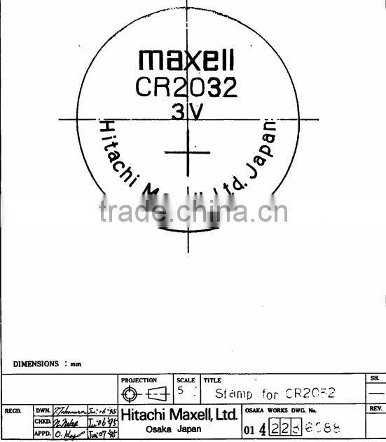 Maxell blister card Maxell CR2032 3V button cell for watch/calculator